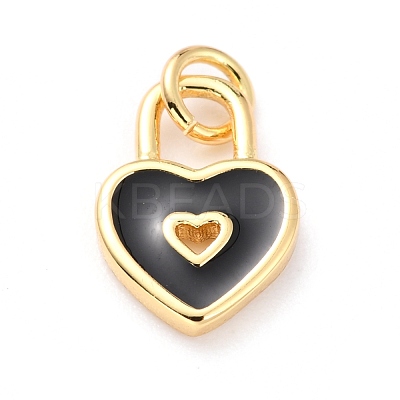 Brass Enamel Pendants KK-M218-11D-RS-1