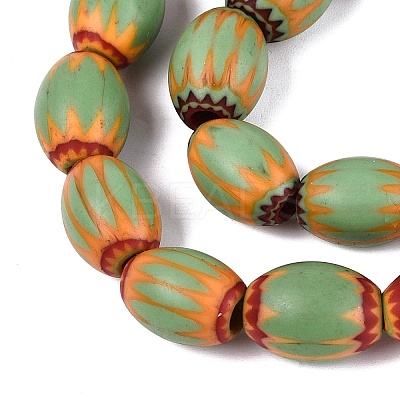 Handmade Millefiori Glass Barrel Beads LA-N002-06D-1