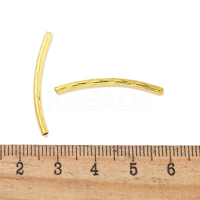 Brass Curved Tube Beads KK-B120-01E-G-1