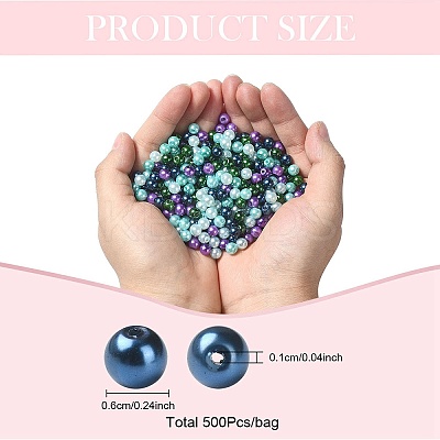 Glass Pearl Beads HY-X006-6mm-11-A-1