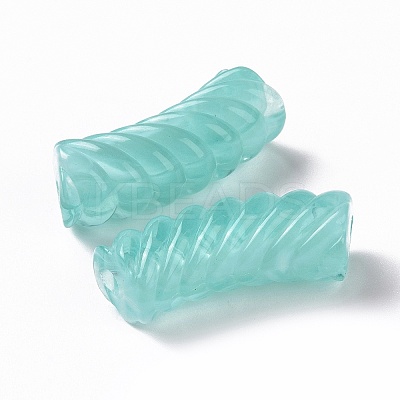 Two Tone Opaque Acrylic Beads OACR-A016-06G-1