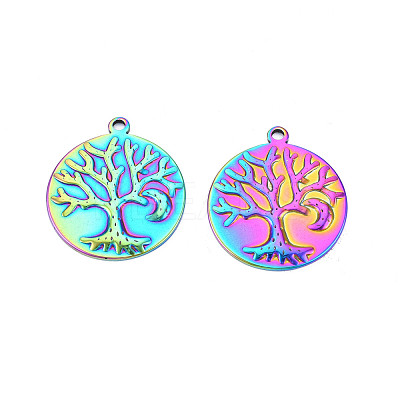 Ion Plating(IP) 201 Stainless Steel Pendants STAS-T063-186M-1