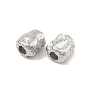 Hammered 304 Stainless Steel Beads STAS-B127-01P-07-1