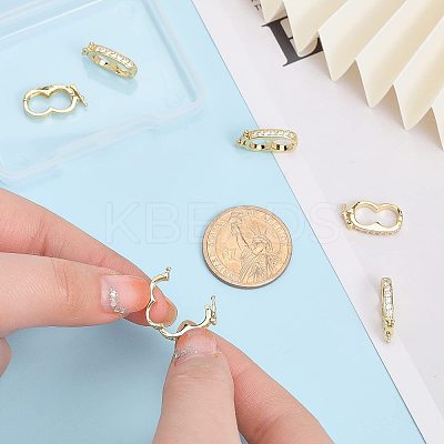 6Pcs Brass Peanut Enhancer Clasps KK-CA0002-01G-1
