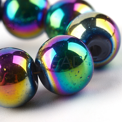 Electroplate Transparent Glass Beads Strands EGLA-Q062-8mm-D02-1