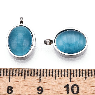 304 Stainless Steel Pendants STAS-T064-15P-1