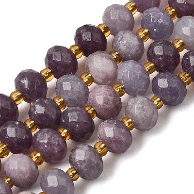Natural Lepidolite Beads Strands G-D105-B08-1