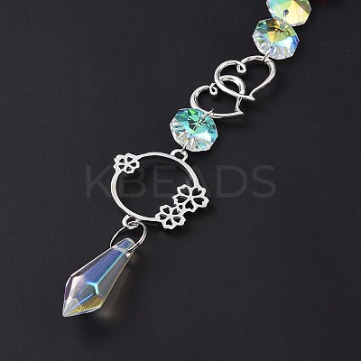 AB Color Plated Crystal Bullet Big Pendant Decorations LS-HJEW-G019-03F-1