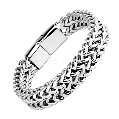 Punk Style 304 Stainless Steel Curb Chain Bracelets for Men WGFAED6-02-1