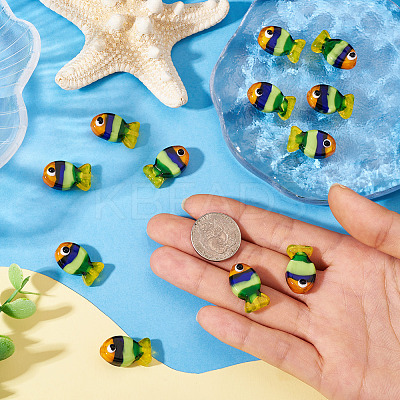 12Pcs Handmade Lampwork Beads LAMP-TA0001-74D-1