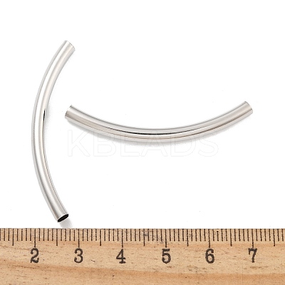 Brass Curved Tube Beads KK-B120-04E-P-1