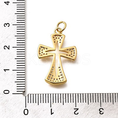 Brass Micro Pave Cubic Zirconia Pendants KK-B128-11G-02-1