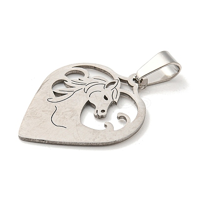 Non-Tarnish 304 Stainless Steel Pendants STAS-H184-07P-1