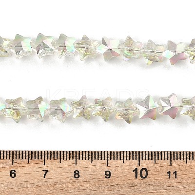 Electroplate Transparent Glass Beads Strands EGLA-U004-03A-HP06-1