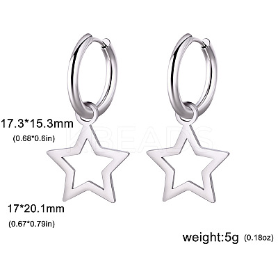 304 Stainless Steel Hoop Earrings FS-WG6A0FB-05-1