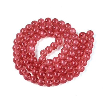 Transparent Glass Imitation Cat Eye Beads Strands GLAA-Q110-01C-12-1