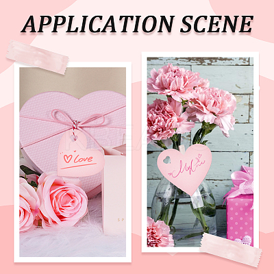 200Pcs Heart Paper Gift Tags CDIS-SP0001-14C-1