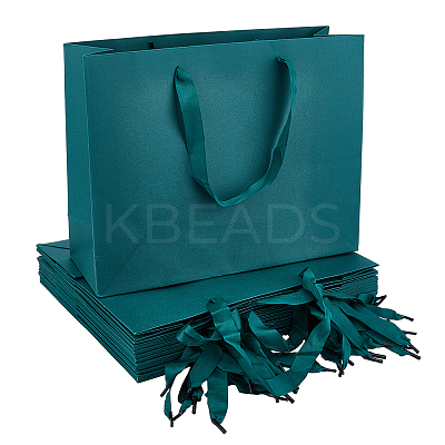 Paper Candy Gift Storage Pouches with Ribbon Handle LS-ABAG-WH0048-05-1