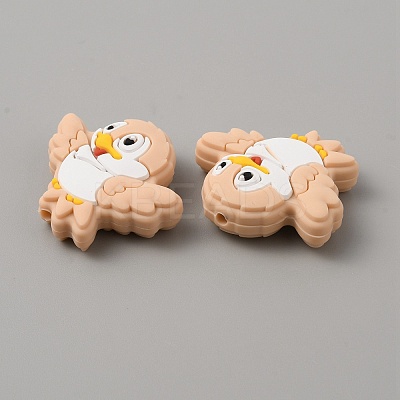 Bird Food Grade Eco-Friendly Silicone Beads SIL-WH0018-003F-1