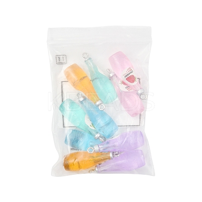 10Pcs 5 Styles Opaque Resin Pendants RESI-FS0001-91-1