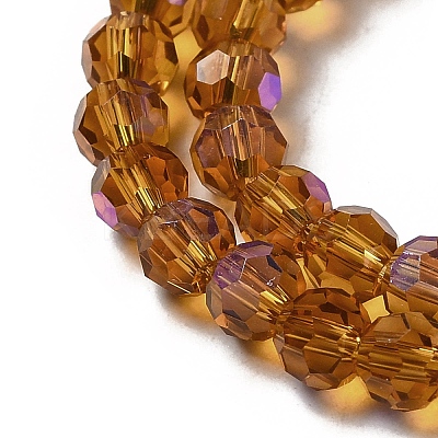 Electroplate Transparent Glass Beads Strands X-EGLA-A035-T4mm-L04-1