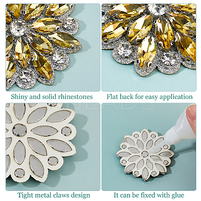 4Pcs Paillette and Rhinestone Accessories FIND-FH0012-19C-1