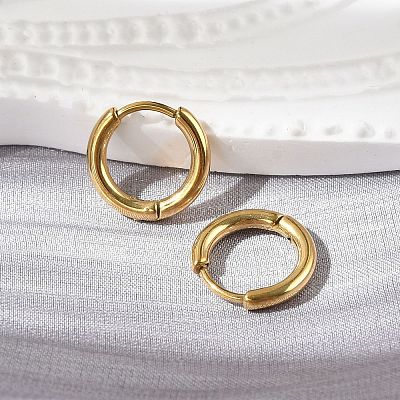 304 Stainless Steel Huggie Hoop Earrings EJEW-G272-02-8mm-G-1