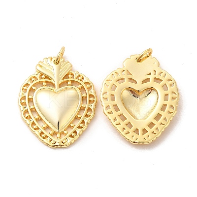 Eco-Friendly Rack Plating Brass Pendants KK-F851-03G-1