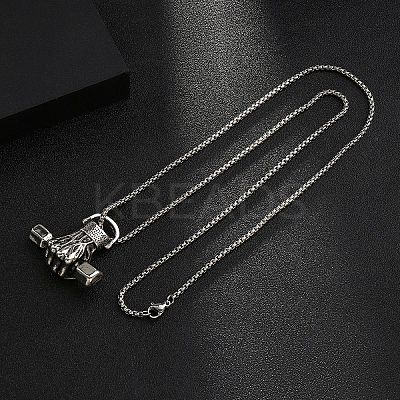 Zinc Alloy Pendant Necklaces NJEW-M211-14D-ASP-1