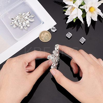 2Pcs Detachable Flower Shoe Decoration AJEW-FG0002-05-1
