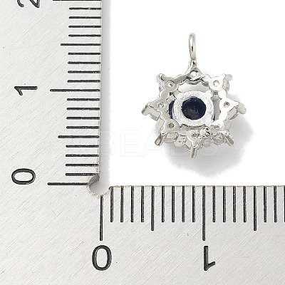 Rack Plating Brass Micro Pave Cubic Zirconia Pendants KK-L224-055P-1