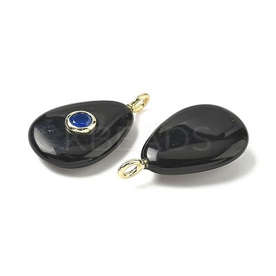 Natural Obsidian Pendants G-H318-04G-01-1