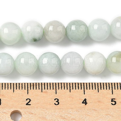 Natural Myanmar Jadeite Beads Strands G-M454-A01-8mm-1