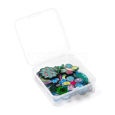 14Pcs 7 Style Transparent Acrylic Pendants KY-LS0001-15-1