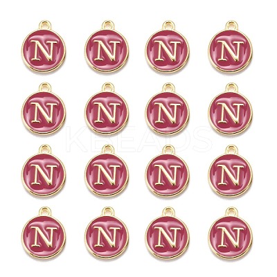 Golden Plated Alloy Enamel Charms ENAM-S118-08N-1
