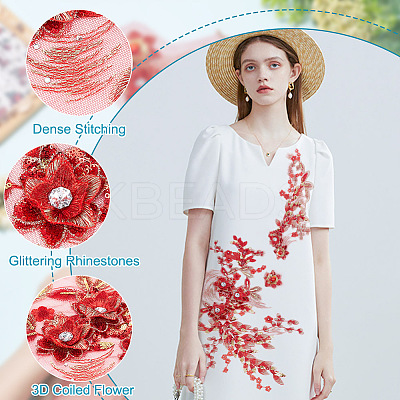 1 Set Polyester Embroidery Ornament Accessories PATC-BC0001-02B-1