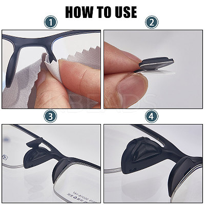 25 Pairs 5 Style Butterfly & Flat Round Anti-Slip Adhesive Soft Silicone Eyeglass Nose Pads FIND-GF0004-10-1