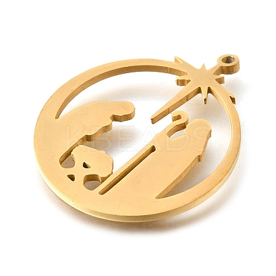 304 Stainless Steel Pendants STAS-S178-04G-1