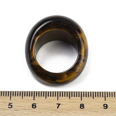 Natural Tiger Eye Finger Rings for Unisex RJEW-C128-01E-1
