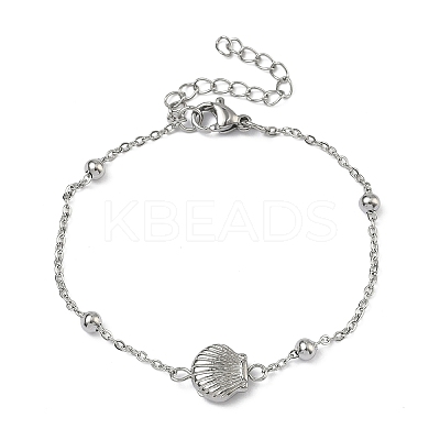 Marine Life Theme 304 Stainless Steel Link Bracelets BJEW-F534-02P-1