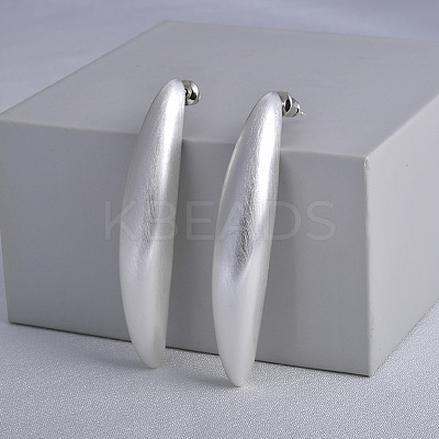 Banana Brass Stud Earrings for Women EJEW-G391-06S-1