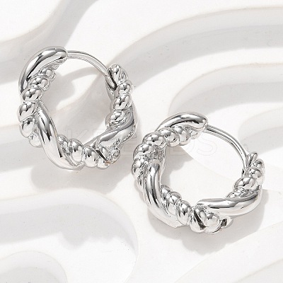 Brass Hoop Earrings EJEW-Q015-03P-02-1