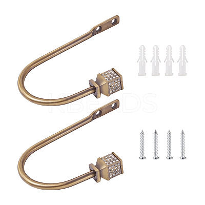 Zinc Alloy U Shape Hook Hangers Curtain SW-TAC0002-08B-1