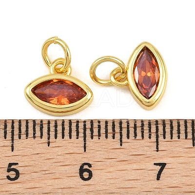 Brass Pave Cubic Zirconia Charms CU-CBA3D67-11G-09-1
