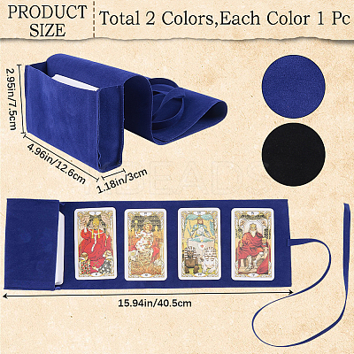 Double-Sided Velvet Tarot Cards Storage Bags ABAG-CN0001-07G-1