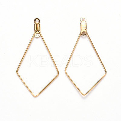 PVD Vacuum Plating 304 Stainless Steel Wire Pendants STAS-S103-09G-B-1