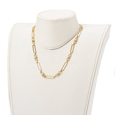 Brass Link Chain Necklaces NJEW-JN03365-1