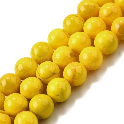 Natural Dyed Marble Beads Strands G-D315-A01-04-6mm-1