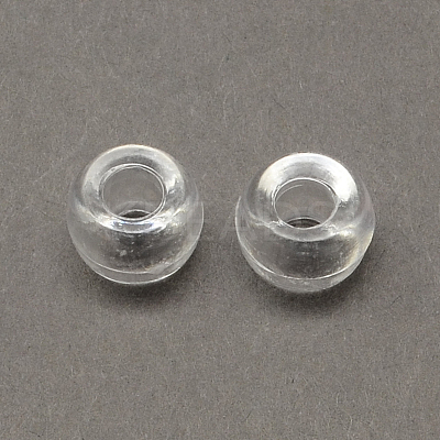 Transparent Acrylic European Beads MACR-Q156-02A-1