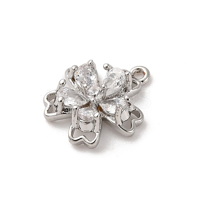 Brass Micro Pave Cubic Zirconia Charms KK-D371-04B-P-1